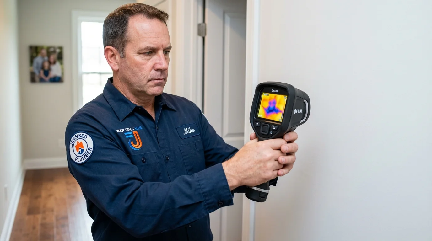 Thermal imaging leak detection by Johns Plumbing LLC in Clinton Township